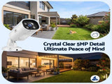 UL-Tech 4CH 5MP PoE NVR Security System, 4 Cameras, Dual-Light Colour Night Vision, Two-Way Audio, CCTV-POE-4C-4S-WH