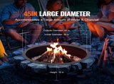 Fire Pit Ring Round 45 Inch Outer Steel Liner DIY Campfire Ring Firepit V952-YXHH39INCH15N9D45V0
