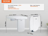 Folding ABS Shower Seat, 15.7'' x 16.7'' Unfolded, Wall Mounted Fold Up Shower Bench with 440 lbs V952-SLKABSZCTWKB4ALIHV0