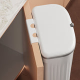 Hanging Trash Can - Small Under Sink Trash Can with Lid, Wall Mounted Garbage Bin for Kitchen & V1369-AZ3-W-09660