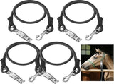 4 Pack Bungee Cross Ties Set Horse Trailer Tie Straps Bulk Cords with Snaps for Accessories, 36 Inch V1259-DP01-A-5532