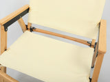 4x Bamboo Canvas Foldable Outdoor Camping Chair Wooden Picnic Park - Khaki/Beige V563-MD019M-NW_4X