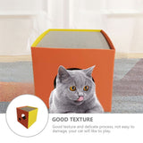 Orange Sisal Cube Cat House with Scratch-Resistant Texture for Comfortable Pet Resting and Play V1369-AZ3-W-14350