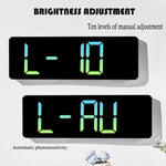 16" Green gradient color Large Digital Big Jumbo LED Wall Desk Clock Display With Temperature V201-FAZ0016GR8AU