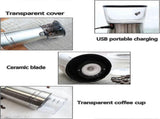 Electric Coffee Grinder - Portable Automatic Bean Grinder for Coffee & Spices V1263-JX-4453