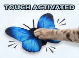 Smart Sensing Flapping Butterfly Interactive Cat, Blue, 3Set Artificial Butterfly, Rechargeable V1366-AZ2-W-15337
