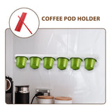 2-Pack White Plastic Coffee Pod Holders Under Cabinet Espresso Organizer Storage Rack V1369-AZ3-W-17454