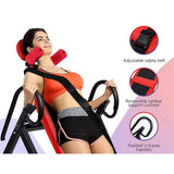 Everfit Inversion Table Gravity Exercise Inverter Back Stretcher Home Gym Red IVT-6314-RD-BK