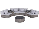 Gardeon 4 Seater Outdoor Sofa Set 7PCS Table Chair Set Garden Rattan Patio Furniture ODF-SOFA-7PC-RTA-GE-ABC