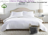 Jenny Mclean Clavo Pompom White 3 Piece 100% Cotton Coverlet Set Super King V442-RAN-COVERLET-CLAVOPOMPOM-WHITE-SK