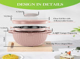 4-in-1 Colander with Lid Set, Multifunctional Strainer for Washing and Draining Pasta Fruit and V1237-ZY-924-379
