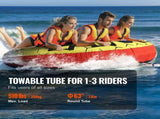 Towable Tube for Boating, 1-3 Riders Inflatable Boat Tubes and Towables, 510 lbs, 63" Round Water V952-CQTLPDYX3R000A9FSV0