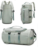 Sports Duffel Backpack with Shoe and Wet Compartment for Travel Fitness and Overnight Trips, Light V1237-ZY-917-155