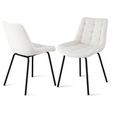 Artiss 2x Dining Chairs Velvet Tufted Kitchen Lounge Cafe Accent Chair Beige DINC-K-799-BGX2