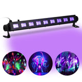 Dimmable LED UV Bar Black Light Lamp Fixture Portable High Bright 9LEDs Total Power 27W for Bar Club V1294-YM0901-L1678UK