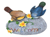 Bird Garden Decor Resin Animal Garden Figurines Welcome Sign Sculptures Statues for Yard Patio Lawn V1294-YM0718-3111210479611