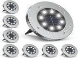 8-Pack Solar Garden Lights IP65 Waterproof 6000K Cool White Landscape Lighting V1188-MS-710-175