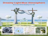 Blue Artificial Wedding Arch Flower Kit with Sheers - 2 Floral Arrangements & 2 V767-VVR-HLGMHTJ4JTLS5XC9FV0
