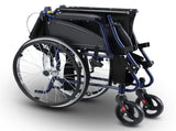 Orthonica 20in Self Propelled Foldable Steel Wheelchair Lightweight Portable WCR-MAS-STL-024