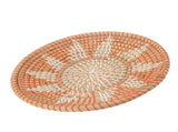 Round Grass Wall Ornaments 35cm Diameter Hand Knitting Hanging Woven Wall Baskets for Living Room V1294-YM0703-3115230050711