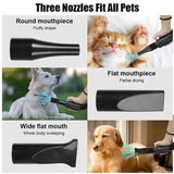 Pet Hair Dryer with Multiple Nozzles - Powerful and Quiet for Dogs and Cats V888-ELOSUNG11777