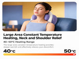 Wireless Neck and Shoulder Kneading Massage Pillow with Heat, Multi-Position Body Relaxation Device V1341-ZY-5PHDS6LG-LAVENDER