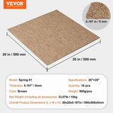 VEVOR Carpet Tiles Reusable, 20"x 20" Carpet Squares With Padding Attached, Soft Padded Carpet V952-KCXFKDT2020YE3HSRV0