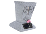 Solar Cemetery Grave Vase Resin Gravestone Vase with LED Ground Stake Adjustable Drainage System for V1294-YM0901-3111250130111