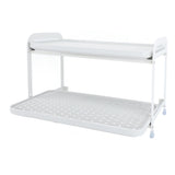 Cup Organizer Rack Double Layer Space Saving Removable Tray Cup Drying Rack for Home Large Size V1294-YM0901-3118230310111