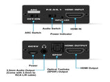 Simplecom CM425 HDMI 2.0 Audio Extractor Optical SPDIF and 3.5mm Stereo with ARC 4K60Hz V28-CM425