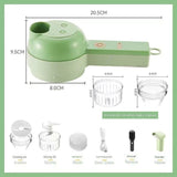 Seasoning Preparation and Storage Set-Green Electric Handheld Food Processor With Green lid and V888-ELOSUNG56077-2