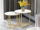 Set of 2 Sintered Stone Nesting End Tables V767-JJ-XZ196