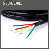 30M X 5 Core Wire Cable Trailer Cable Automotive Boat Caravan Truck Coil V90 PVC V465-NO-SKU-1674800128935854081
