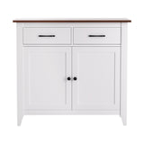 Artiss Buffet Sideboard Storage Cabinet Kitchen Cupboard Hallway 2 Drawers White FUR-Z-SID90-WH-AB