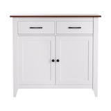 Artiss Buffet Sideboard Storage Cabinet Kitchen Cupboard Hallway 2 Drawers White FUR-Z-SID90-WH-AB