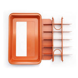 Baking Pan with Divider 18 Compartment Mold Baking Tray with Cutter Built in Slicer Brown V1369-AZ3-W-21159