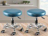 Levede 2x Barstool Swivel Salon Hairdressing Teal T4498-TLX2