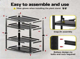 Giantz Garage Shelving 1.8X0.9m Warehouse Rack Storage Shelves Workshop Racks Steel WR-F-09040R-180BK