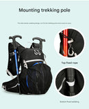 Black Lightweight 16L Outdoor Cycling & Hiking Backpack - Water-Repellent Nylon Daypack with V888-ELOSUNG27730