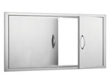 BBQ Access Door, 889x610 mm Double Outdoor Kitchen Door, Stainless Steel Flush Mount Door, Wall V952-SMMBSCJMYS35KPSP8V0