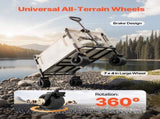 Collapsible Folding, 550lb Load & 220L, 2 in 1 Foldable Cart Converts to Bench, Utility V952-ZDHYBXSSTCHSZ4NS1V0