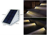 LED Solar Step Lights Waterproof Outdoor Stair Lights, Solar Deck Lights Outdoor Decor Solar V1192-AZ-W-3797