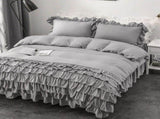 Multi Ruffled Geneva Charm Quilt / Doona / Duvet Cover set V745-AQ081594K3