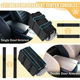 Portable Pet Car Seat for Small Dogs & Cats, Foldable Center Console Pet Bed with Safety Tether, V1341-ZY-LZFMP3TQ-BLACK
