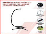 Hammock C Stand Solid Steel Construction for Hanging Air Porch Swing Chair V63-840041