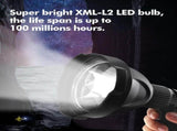 LED Handheld Spotlight Rechargeable Camping Hunting Flashlight Torch Spot Light V1308-DSZKI-809