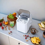 Ice Maker Countertop, Portable Ice Machine with Carry Handle, 26.5lbs Per Day, 9 Cubes in 6 Mins, V1197-JD-1215