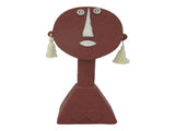 Contemporary Terracotta Tribal Lady 30cm V637-88699LDY
