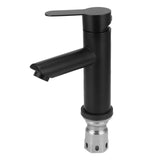 G1/2 Stainless Steel Hot and Cold Water Faucet Bathroom Countertop Basin Sink Water Tap Black V1294-YM0901-3112210043011