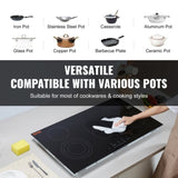 VEVOR Built-in Electric Cooktop Radiant Ceramic Cooktop 5 Burners 35.4x20.5 inch V952-QRSDTL8600WH7MU9NV3